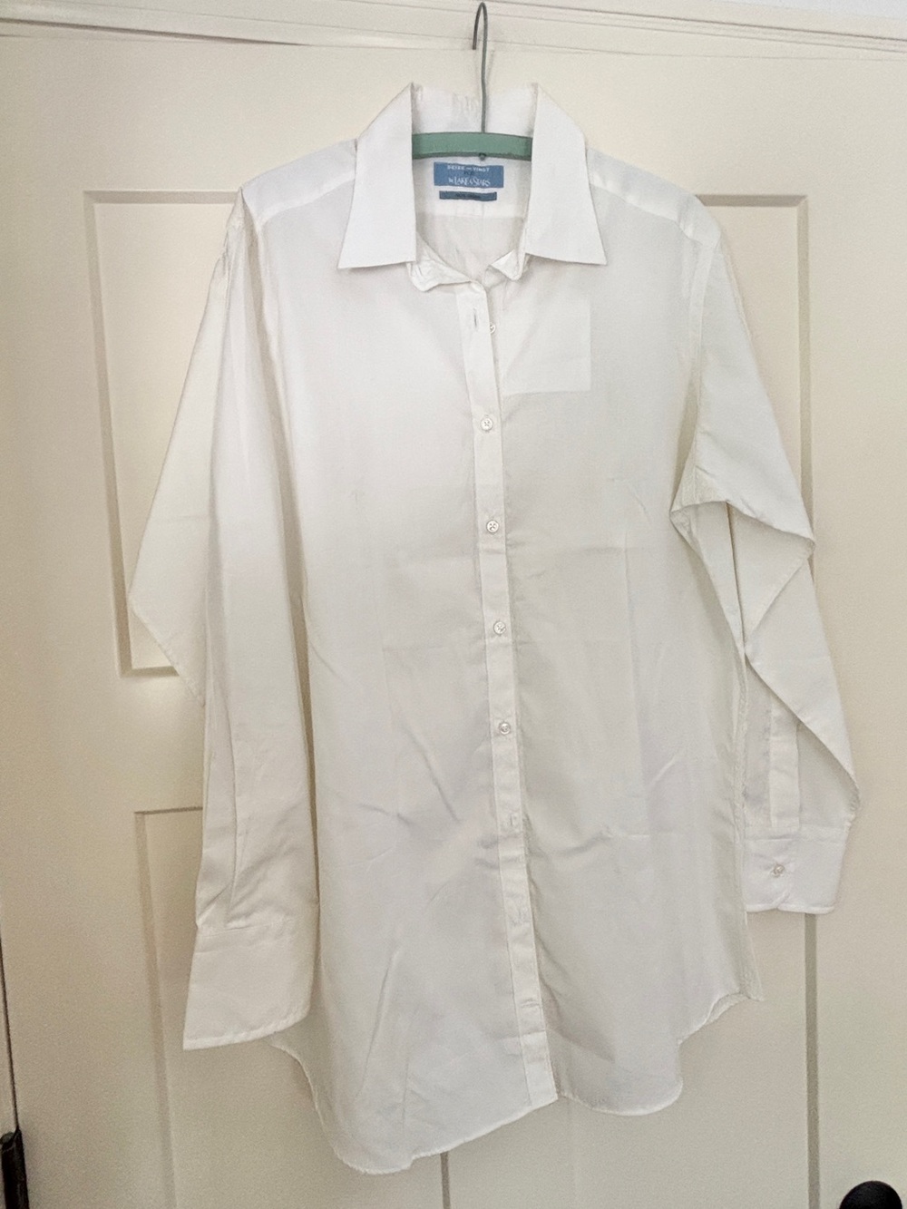 Anthropologie slim white button down shirt